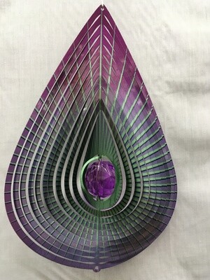 Teardrop Purple Large - Wind Spinner