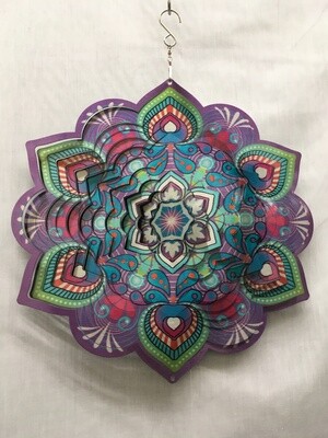 Lotus Mandala Purple/Pink Large - Wind Spinner