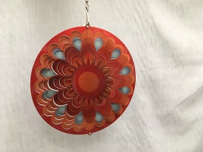 Sunset Mandala Red/Orange Small - Wind Spinner