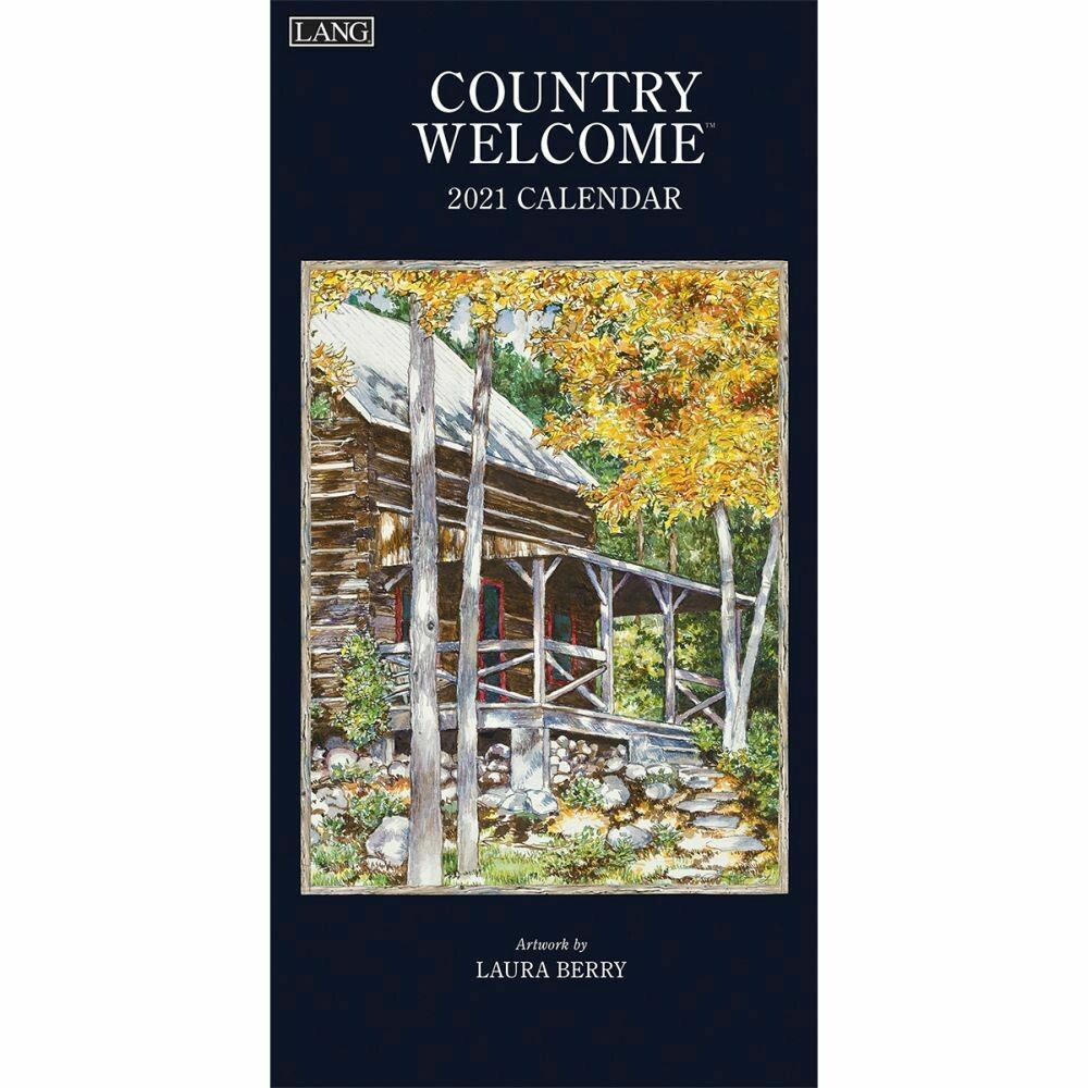 Lang Spiral Top Vertical Calendar - Country Welcome - Laura Berry