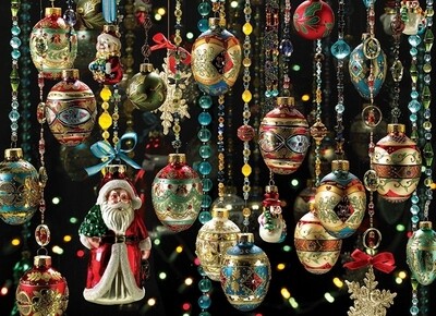 Christmas Ornaments - 1000 Piece Cobble Hill Puzzle
