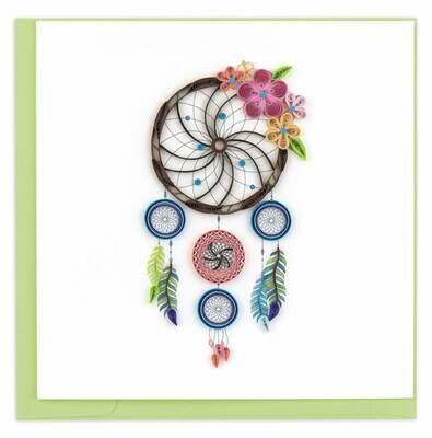 Quilling Card - Dreamcatcher - handcrafted - Blank inside