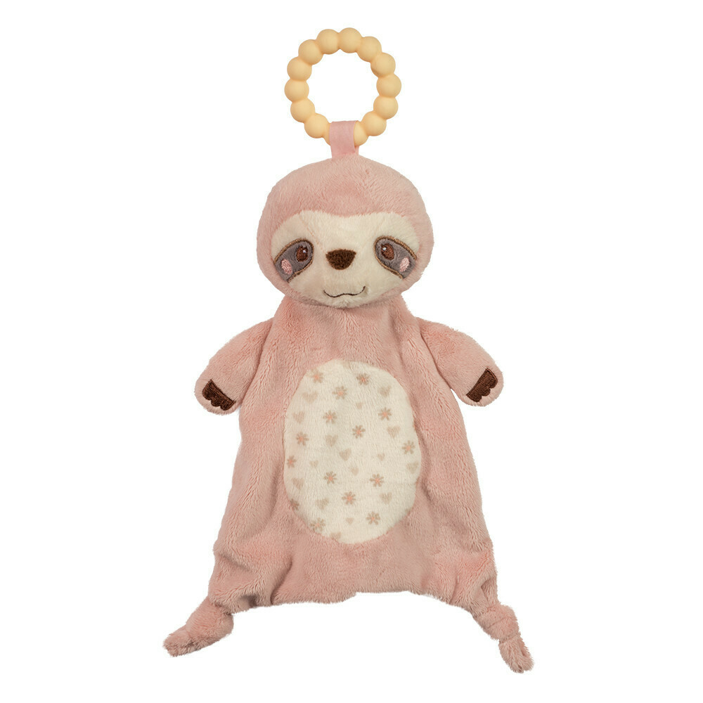 Pink Sloth - Teether Blanket - Lil' Sshlumpie - 13 inch - Douglas Baby