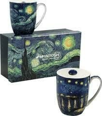 Van Gogh - Starry Nights - Set of Two Fine Bone China Mugs in Collector Box