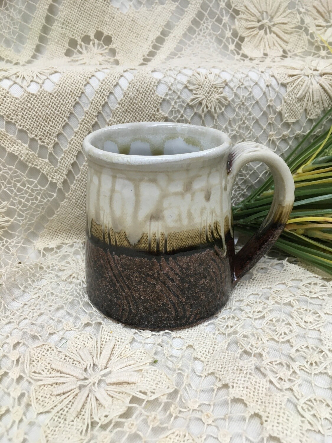 Mug, Wide bottomed, Cream Ash - Parsons Dietrich Pottery - Canadian Handmade