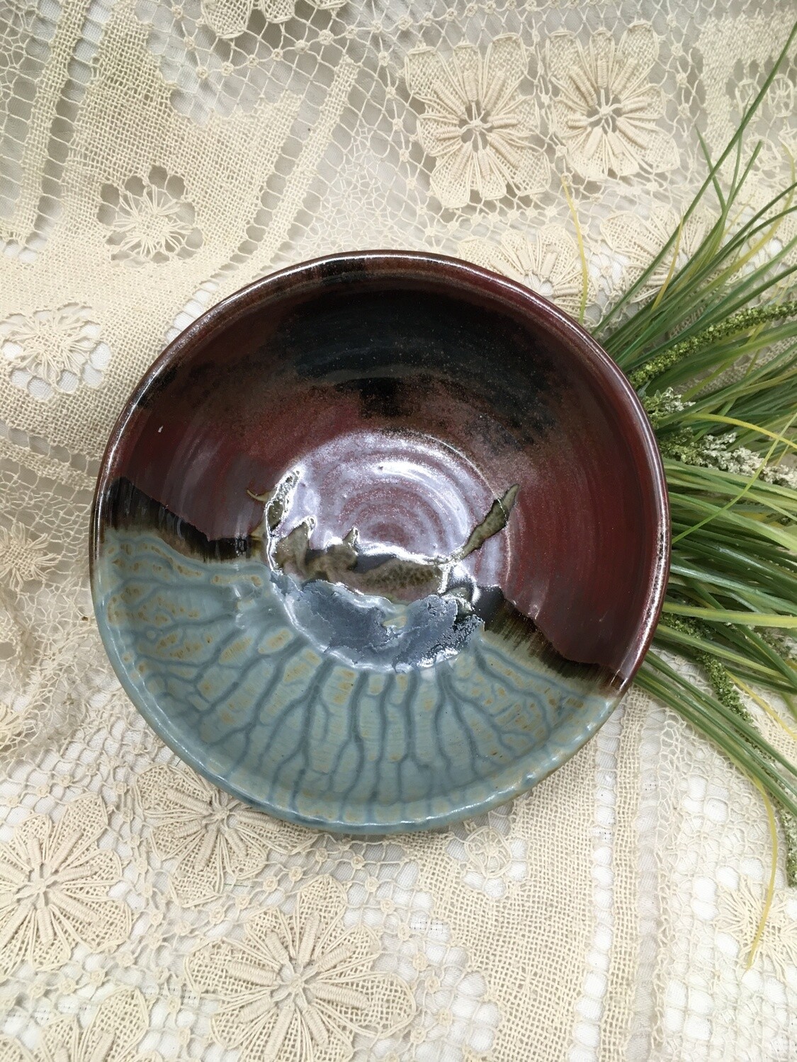 Medium Bowl, Blue Ash - Parsons Dietrich Pottery - Canadian Handmade