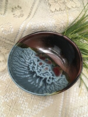 Large Bowl, Blue Ash - Parsons Dietrich Pottery - Canadian Handmade