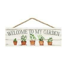 Wood Word String Sign - Welcome to My Garden - P.G. Dunn