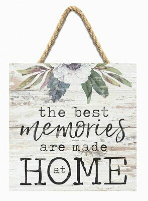 Wood Word Pallet String Sign - The Best Memories are made at Home - P.G. Dunn