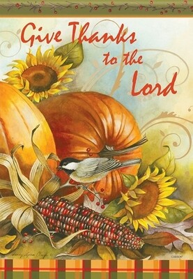 Thanks to the Lord - Garden Flag - 12.5 " x 18"