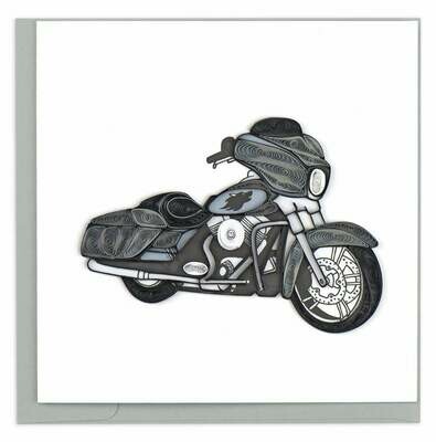 Quilling Card - Motorcycle - handcrafted - Blank inside