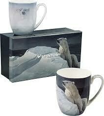 Bateman - Polar Bears - Canadian Artist - Set of Two Fine Bone China Mugs in Collector Box