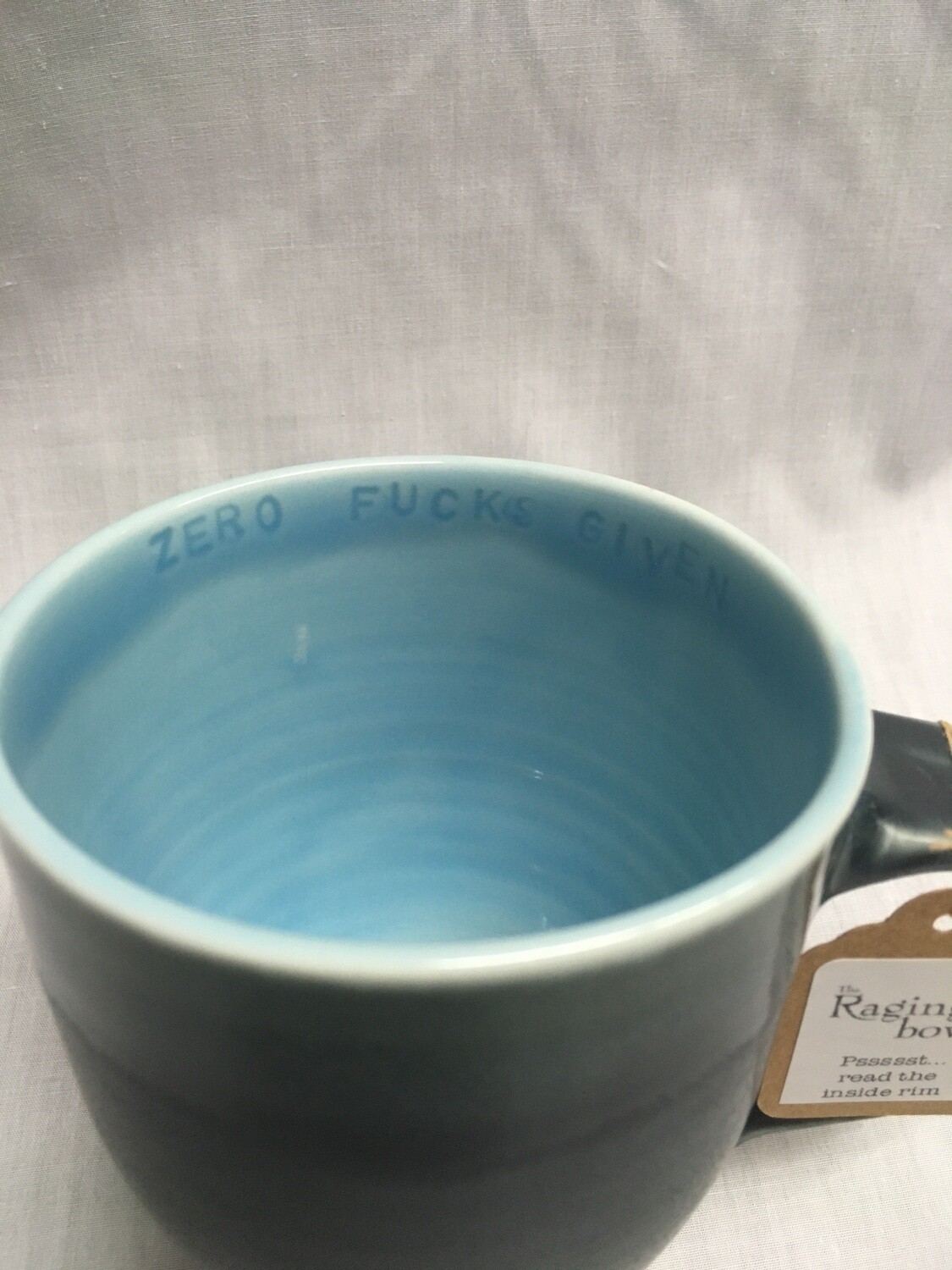 Sassy Mug - With inside mug Inscription - Zero F#@ks Given