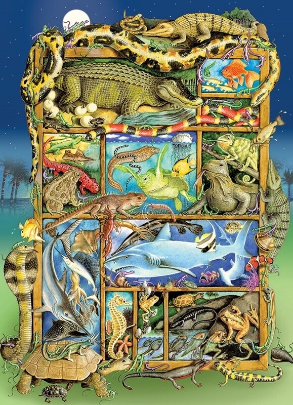 Reptiles and Amphibians Family Pieces - 350 piece - Cobble Hill