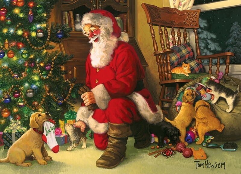 Santa's Lucky Stocking - Family Pieces - 350 Piece Cobble Hill Puzzle 