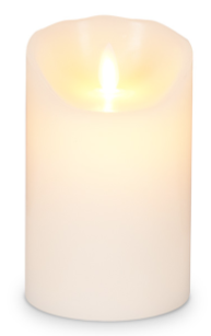 Ivory - Medium 3 x 7 inch Reallite Flameless Candle with Timer - moving flame