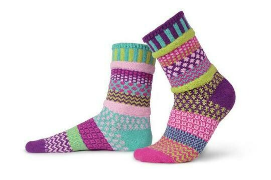 Dahlia - Small - Mismatched Crew Socks - Solmate Socks