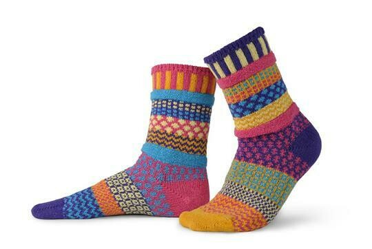 Sunny - Small - Mismatched Crew Socks - Solmate Socks