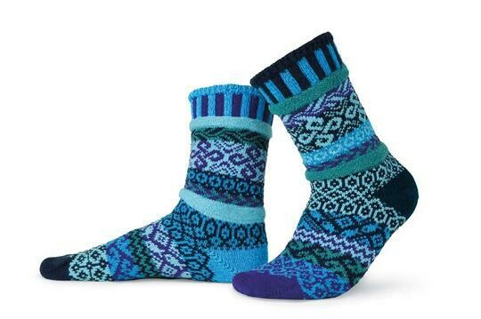 Water - Extra Large - Mismatched Crew Socks - Solmate Socks