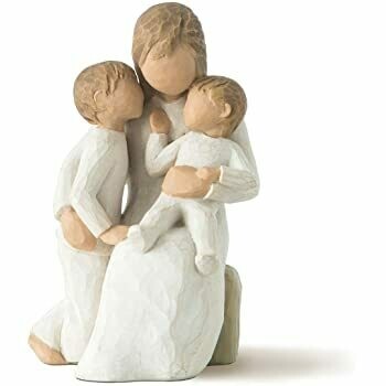 Willow Tree: Quietly - Mother sitting with two children - a boy and toddler