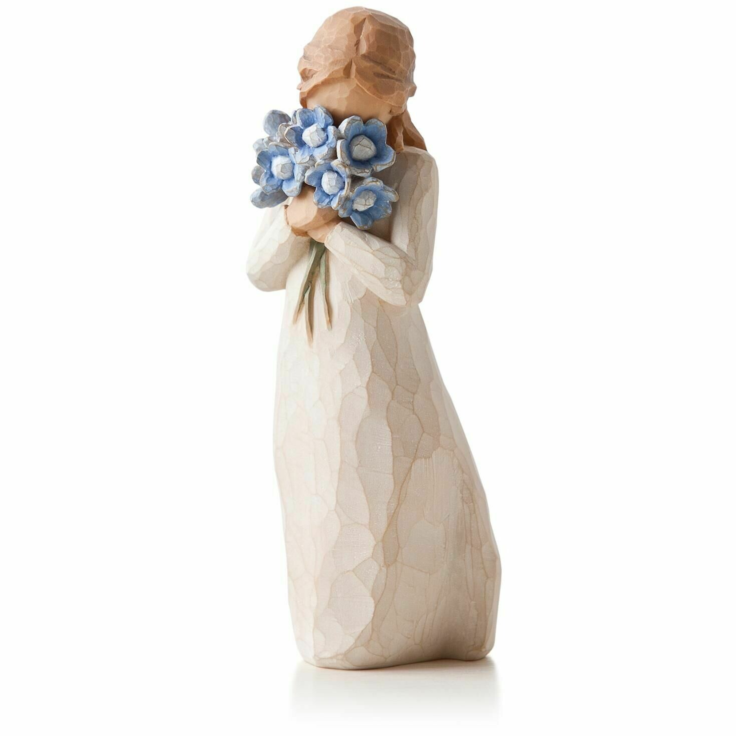 Willow Tree: Forget me not - Girl holding blue flowers