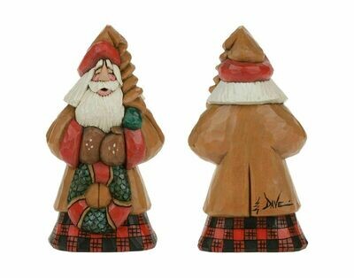 Cottage Carvings Wreath Santa - 7 inches - Canadian Artist Dave Francis