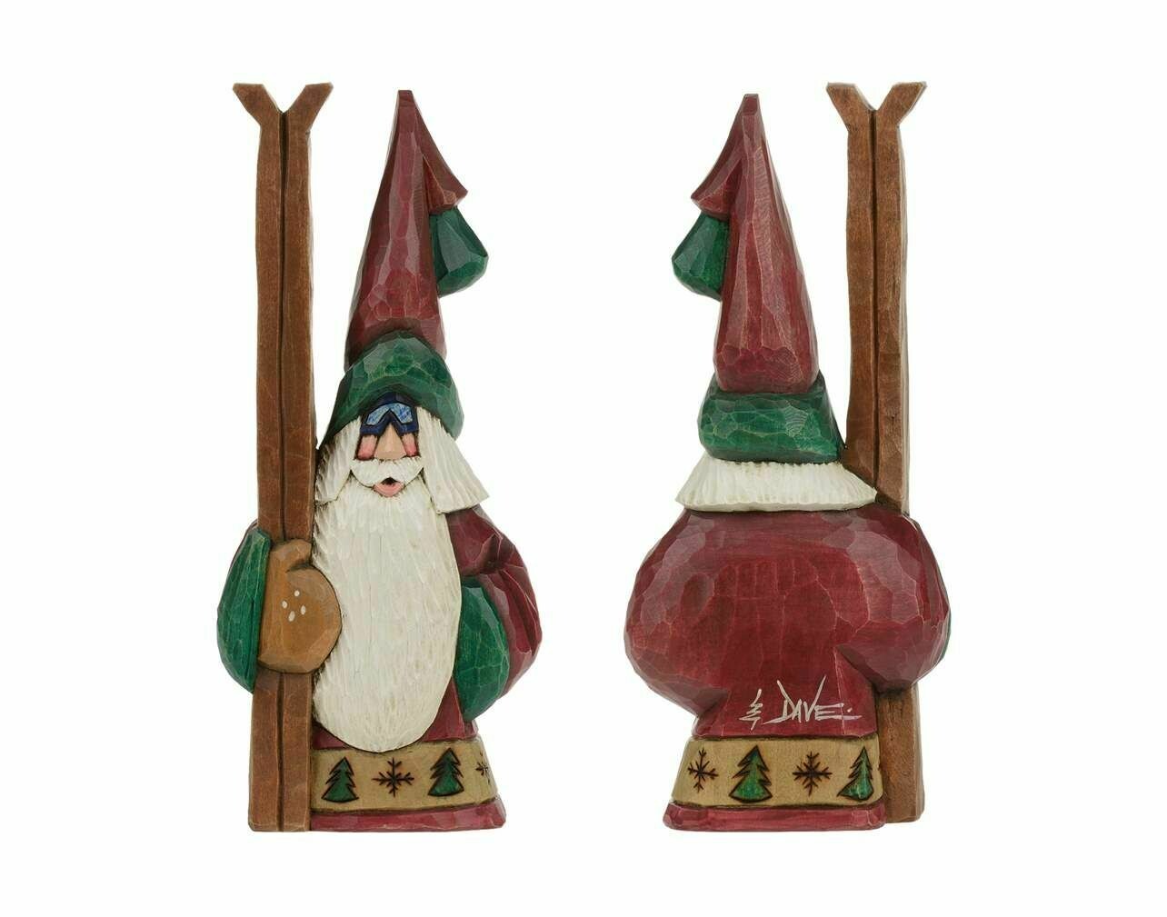 Cottage Carvings Skier Santa - 9 inches - Canadian Artist Dave Francis