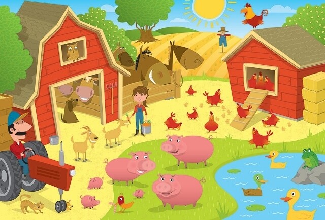 Higgledy Piggledy Farm - Floor Puzzle - 36 Pieces - Cobble Hill