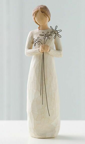 Willow Tree: Grateful - Girl with wire flowers