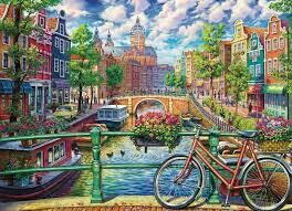 Amsterdam Canal - 1000 Piece Cobble Hill Puzzle