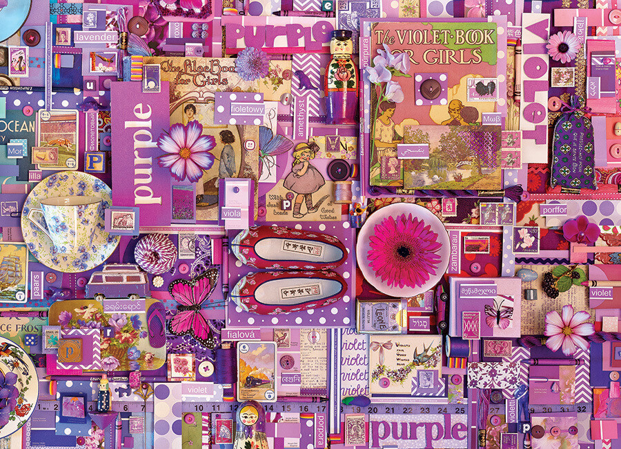 Purple - 1000 Piece Cobble Hill Puzzle by Shelley Davies