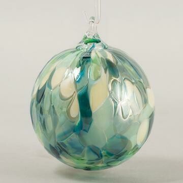 3" Glass Eye Studio - Sea Glass - Friendship Ball - handblown in USA