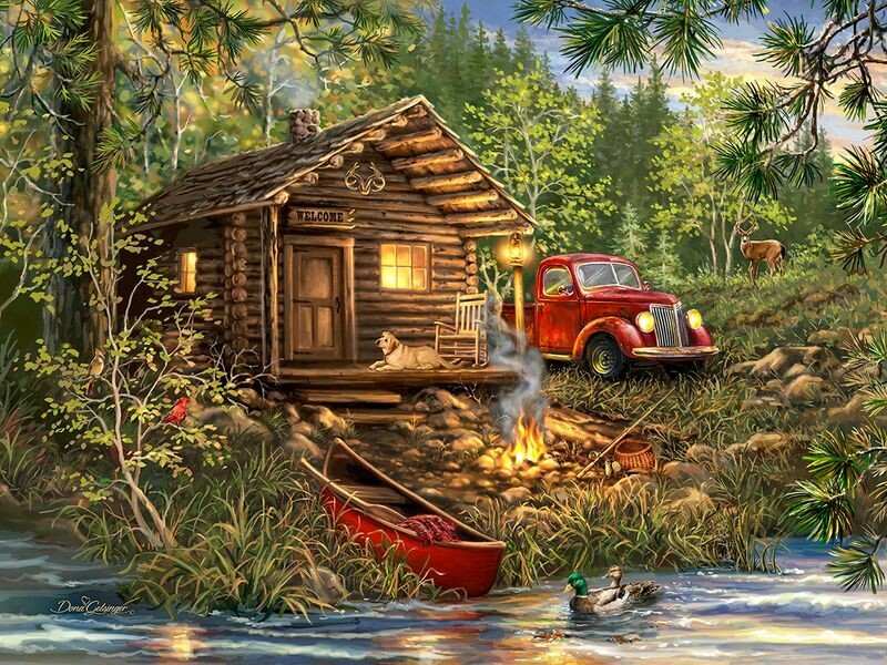 Cozy Cabin Life - 500 Piece Springbok Puzzle