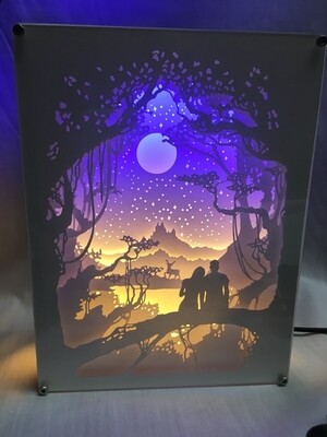 Moon Night - Paper Art Led Light Box