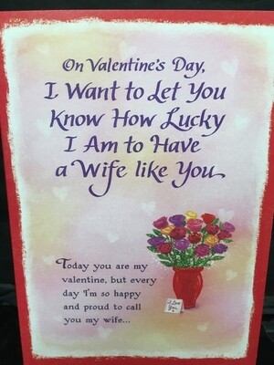 Valentine - On Valentine's Day, I want to Let you Know how lucky I am to have a Wife like you - Blue Mountain Arts Cards