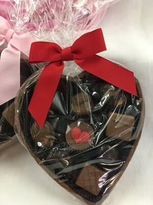 Valentine Open Heart Chocolate Box filled with assorted chocolates - Milk and Dark Chocolate - 300g