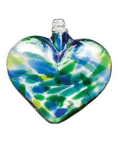 3" Heart - Multicolour - Oceania - Canadian Blown Glass