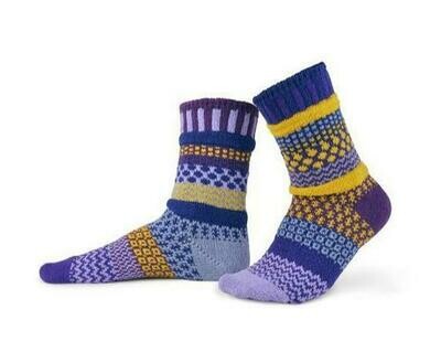Purple Rain - Small - Mismatched Crew Socks - Solmate Socks