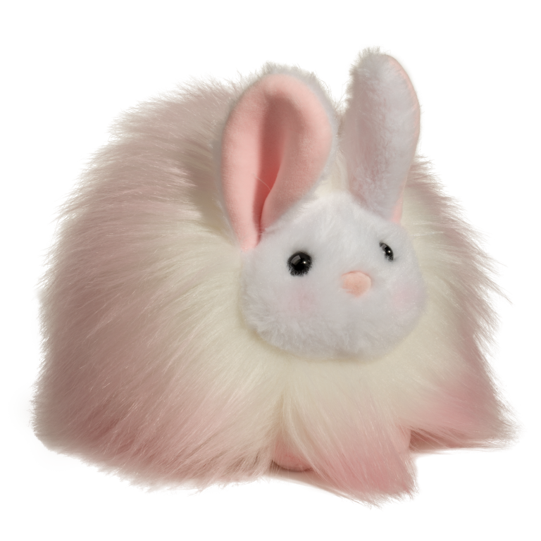 Puff Bunny Pink - 6 inches long / 5 inches tall - Douglas Plush