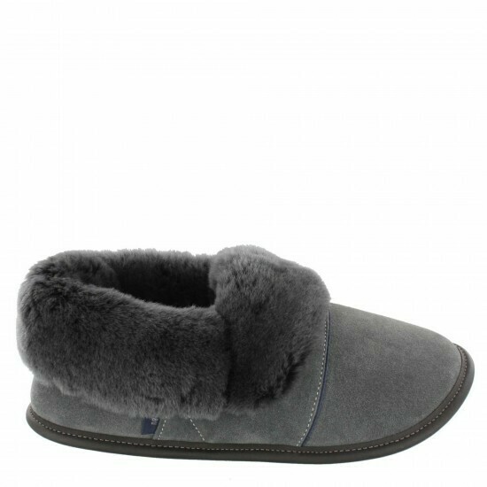 Mens Low-cut - 12/13 Charcoal / Silverfox Fur: Garneau Slippers