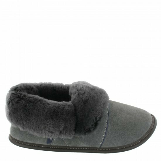 Ladies Low-cut - 7.5/8.5 Charcoal / Silverfox fur: Garneau Slippers