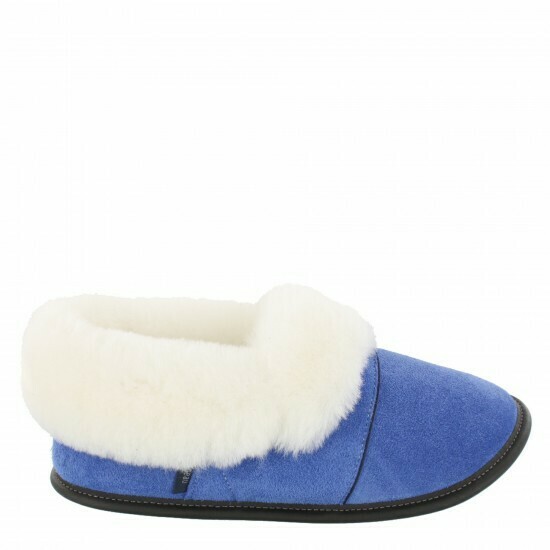 Ladies Low-cut - 6/7 Limoges blue / White Fur: Garneau Slippers