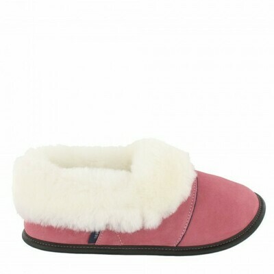 Ladies Low-cut - 9/10  Potpourri Rose - Pink / White Fur: Garneau Slippers