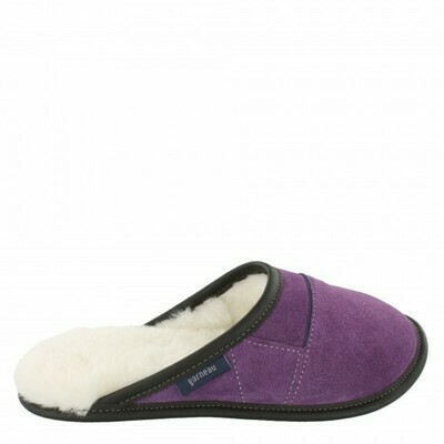 Ladies Slip-on - 7.5/8.5  Laser Purple / White Fur: Garneau Slippers