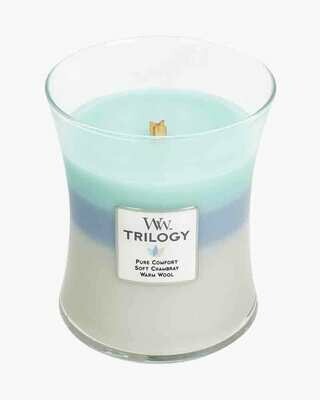 Woven Comforts - Medium Trilogy - Woodwick Candle