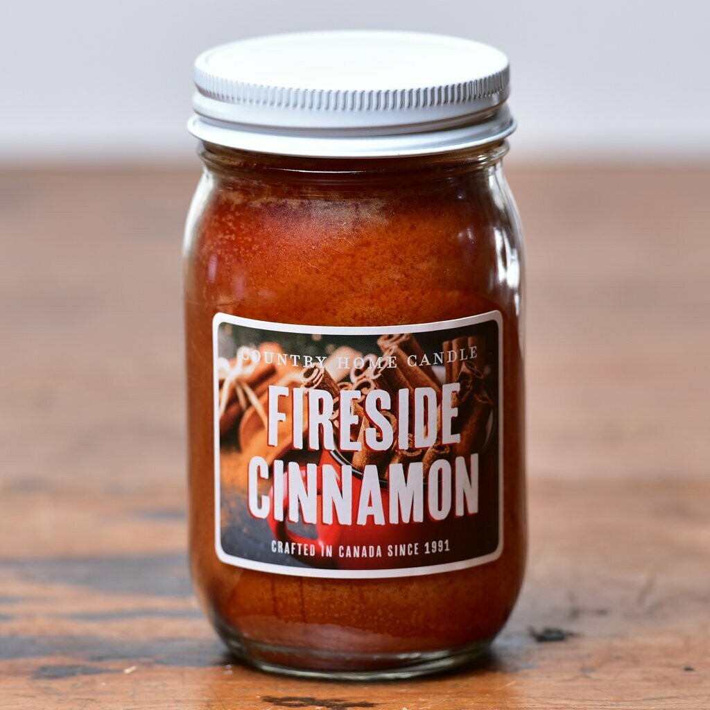 Fireside Cinnamon Small Jar Country Home Candle