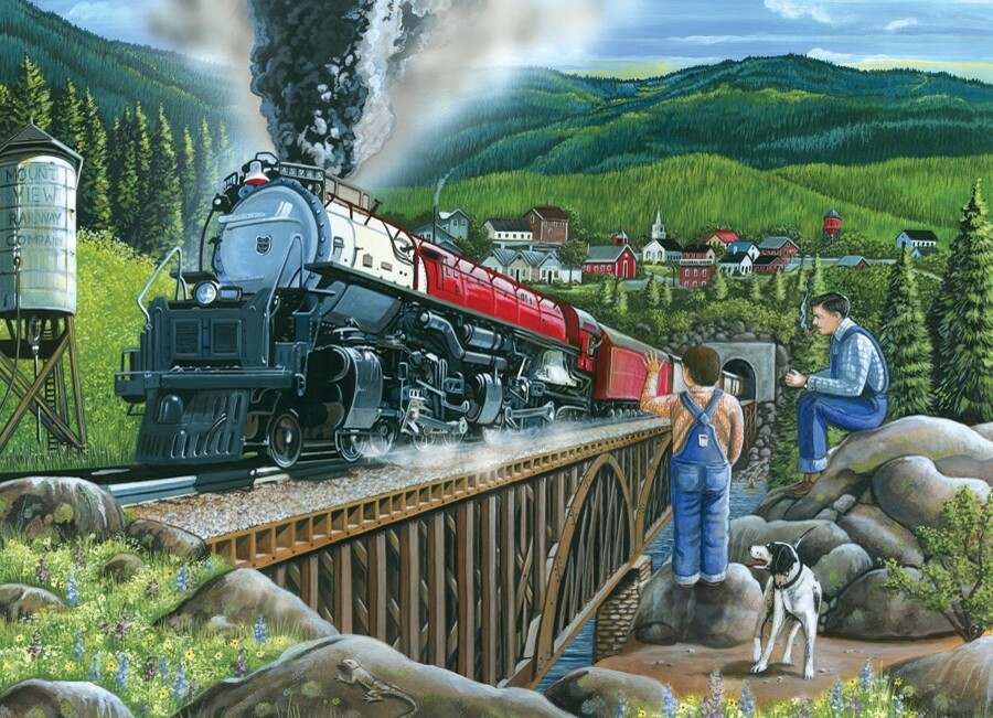 Steaming Out of Town - Easy Handling - 275 Piece Cobble Hill Puzzle