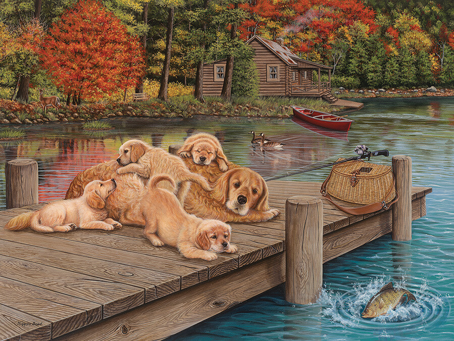 Lazy Day on the Dock - Easy Handling - 275 Piece Cobble Hill Puzzle