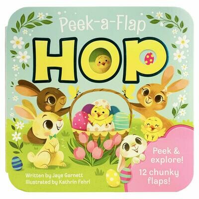 HOP - Peek a Flap Board Book. - super chunky double flaps