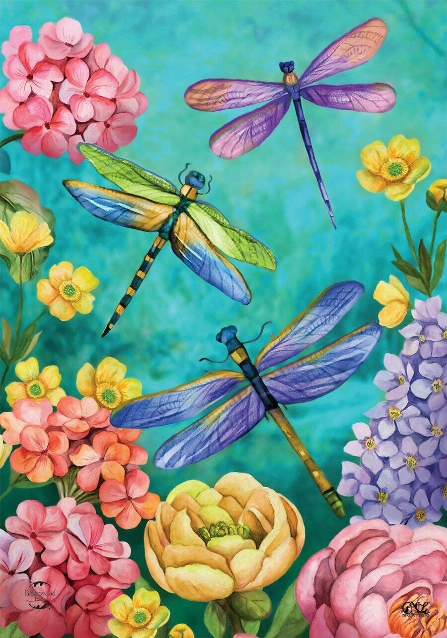 Dragonfly Garden - Garden Flag - 12.5 " x 18"